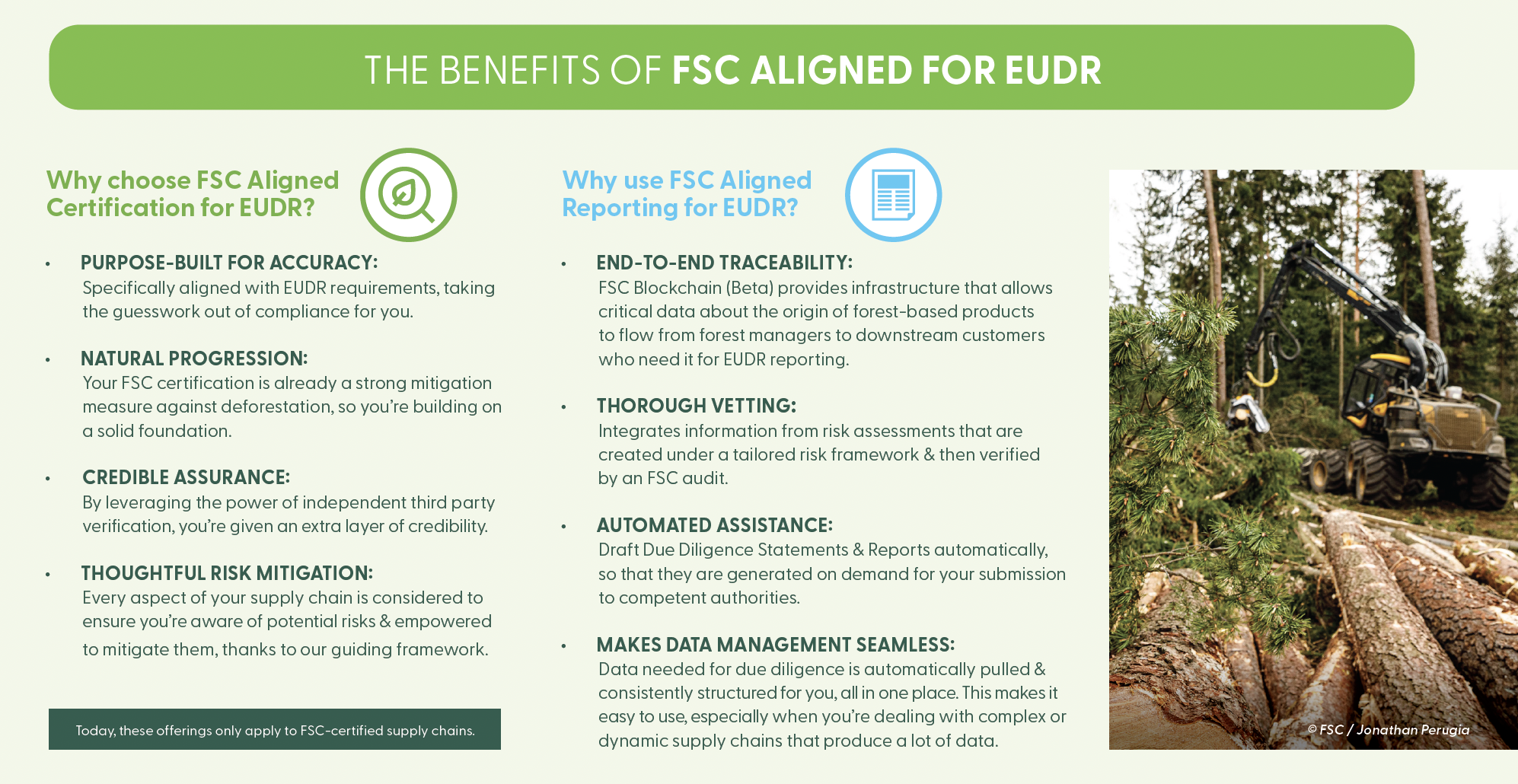 FSC aligned for eudr - benefits