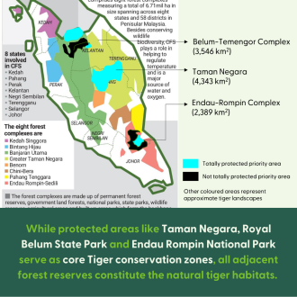 Tiger conservation zones in Malaysia